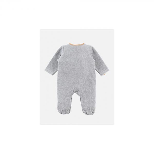 Pyjama 1 pièce Babou en velours gris