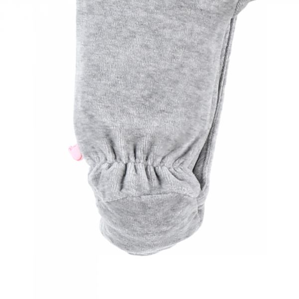 Pyjama bébé en velours Babou & kendi gris - 6 mois
