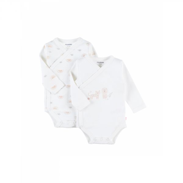 Lot de 2 bodies coton bio manches longues 9 mois - Babou & Kendi