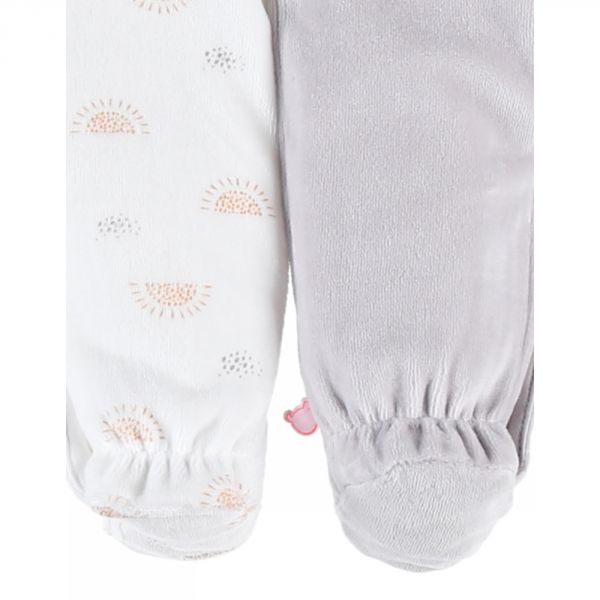 Lot de 2 pyjamas bébé en velours Babou & Kendi - 12 mois