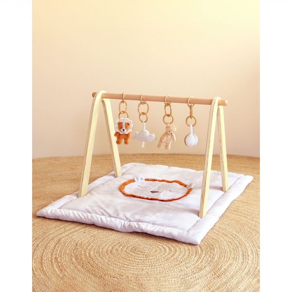 GOPLUS Portique d'Eveil Bébé Pliable en Bois, Arche d'Éveil Bébé Plus de 3  Mois avec 3 Anneaux de Tirage de Jeu, 60 x 44 x 60 CM (Gris) : :  Bébé et Puériculture