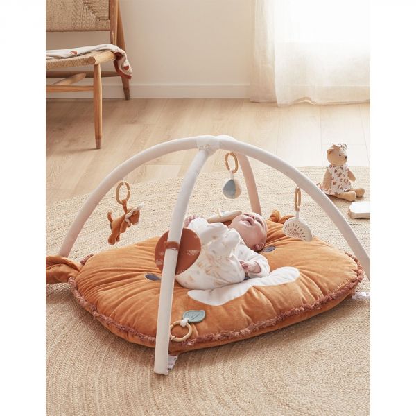 Tapis d'éveil Babou en Veloudoux caramel