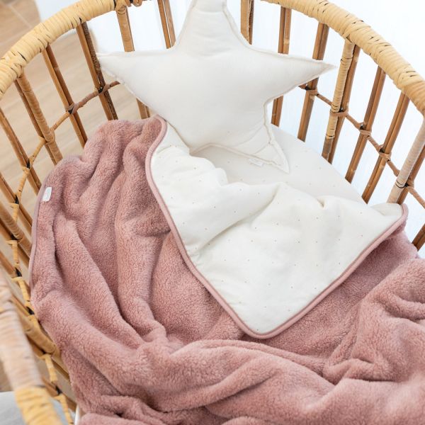 Couverture bébé 75x100 cm Pady softy Vintage rose