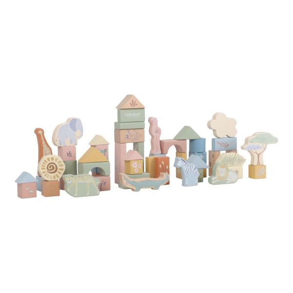 Blocs de construction en bois - Safari Friends