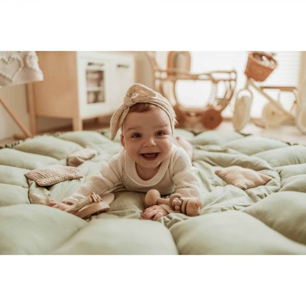 Tapis de jeu bébé 3 en 1 Organic Bloom Meadow Green