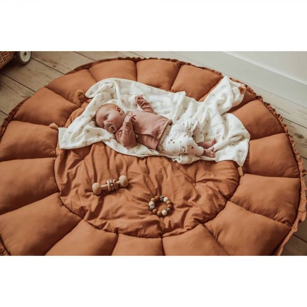 Tapis de jeu / nid de bébé 3 en 1 Organic Bloom Tawny brown