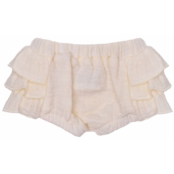 Bloomer en gaze de coton écru pour poupée 34 à 37 cm