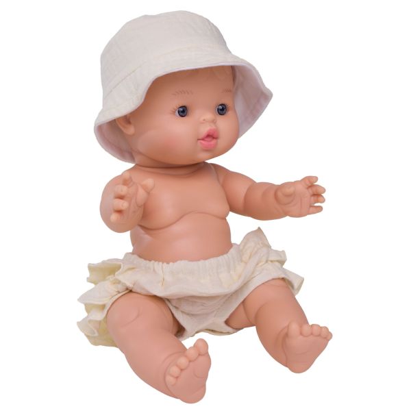 Bloomer en gaze de coton écru pour poupée 34 à 37 cm