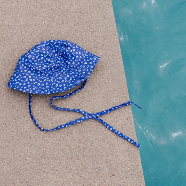 Chapeau anti UV Léopard bleu - 0-1 an