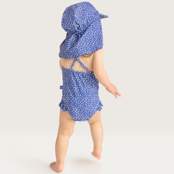 Casquette UV Léopard bleu 1-2 ans