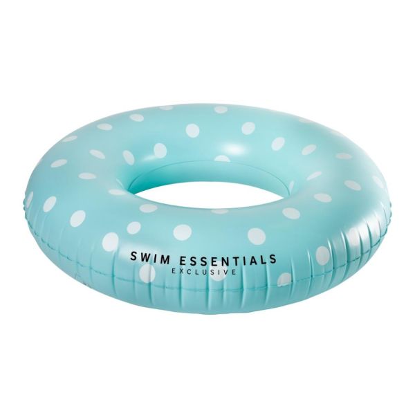 Bouée gonflable pois bleu 90 cm
