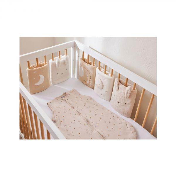 Gigoteuse 70cm jersey manches amovibles Colombes du bonheur - Bali, Moka & Snow