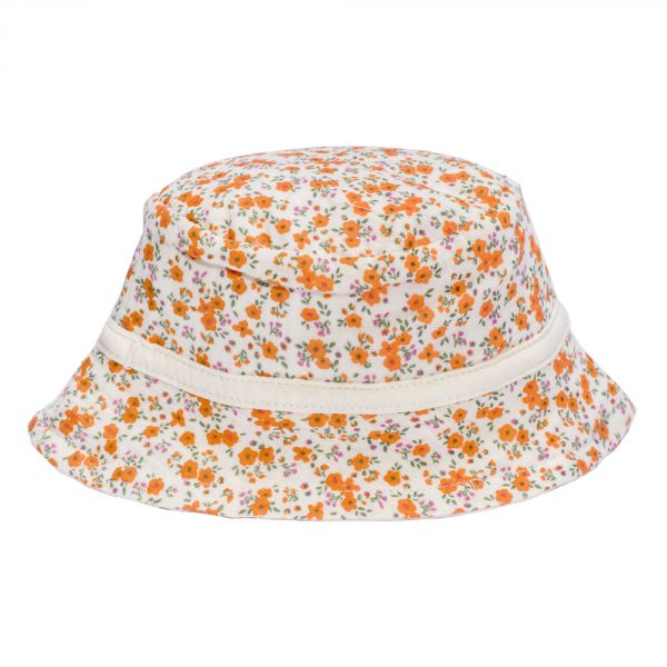 Bob doublé en gaze de coton liberty orange - 0/3 mois