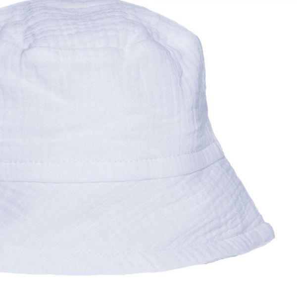 Bob doublé en gaze de coton blanc - 0/3 mois