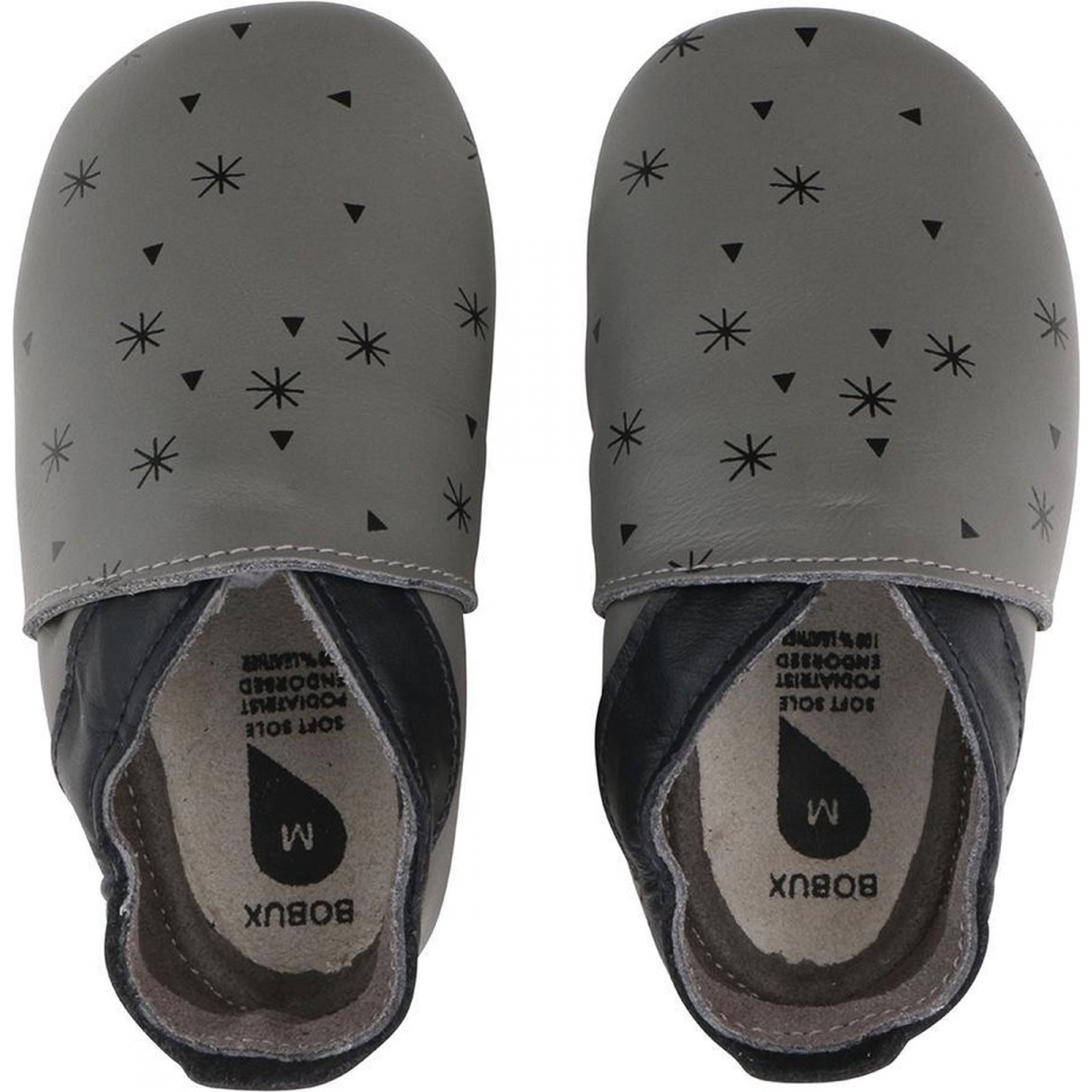 Bobux Chaussons Bebe Taille S Snowflakes Grey Made In Bebe