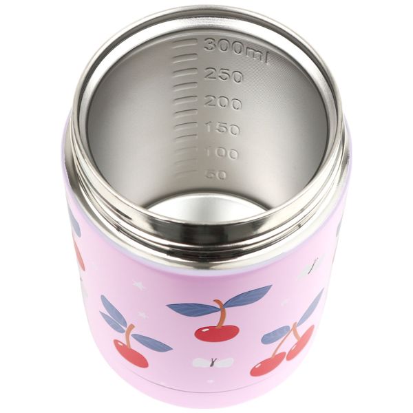 Boîte à repas isotherme inox 300 ml Cerises