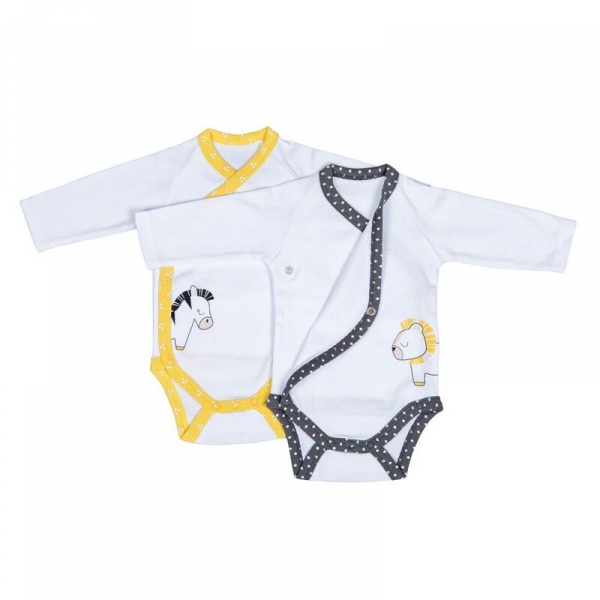 Lot de 2 bodies blanc 3 mois Pluche et Pompon