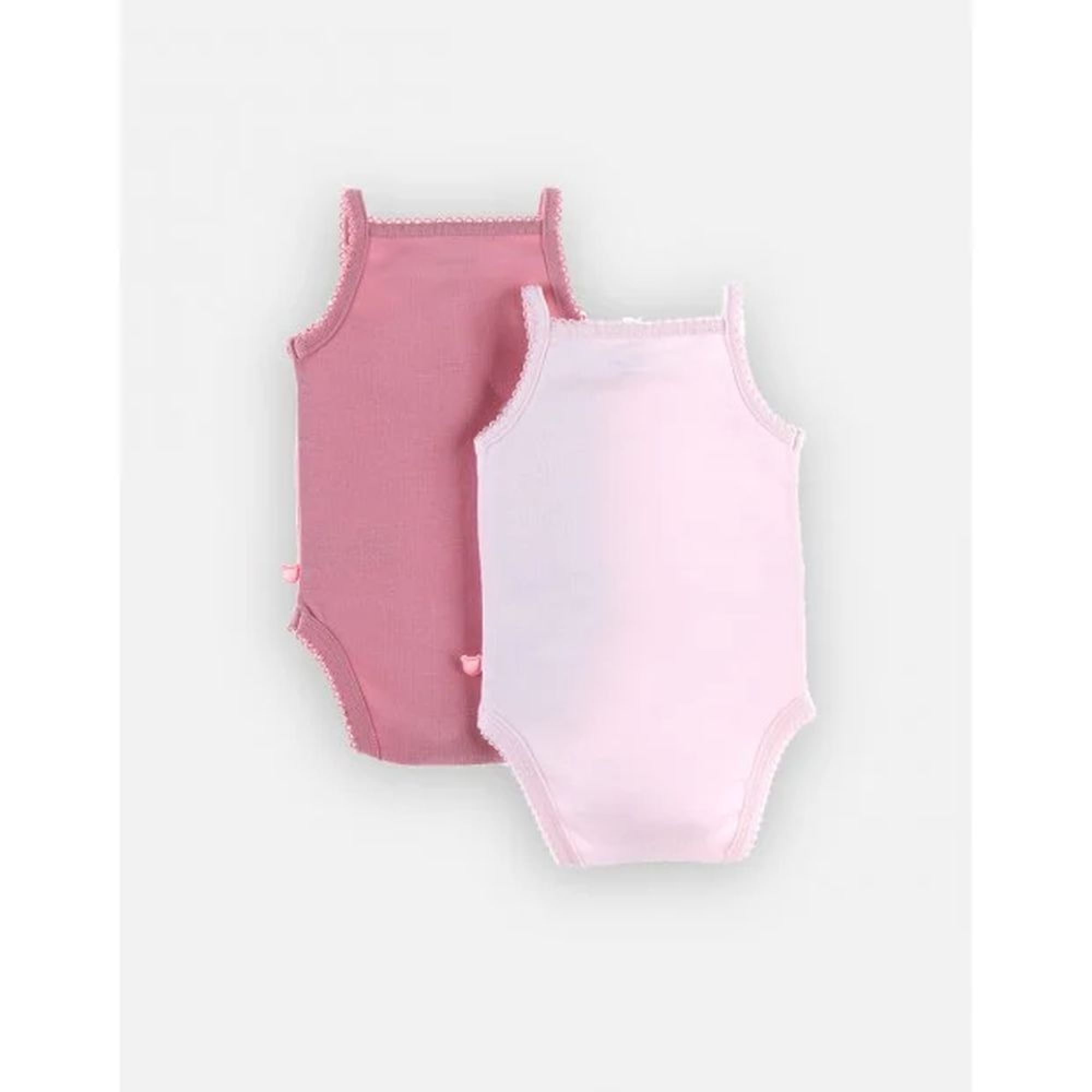 Body bébé fille à bretelles en jersey 100% coton rose > Babystock