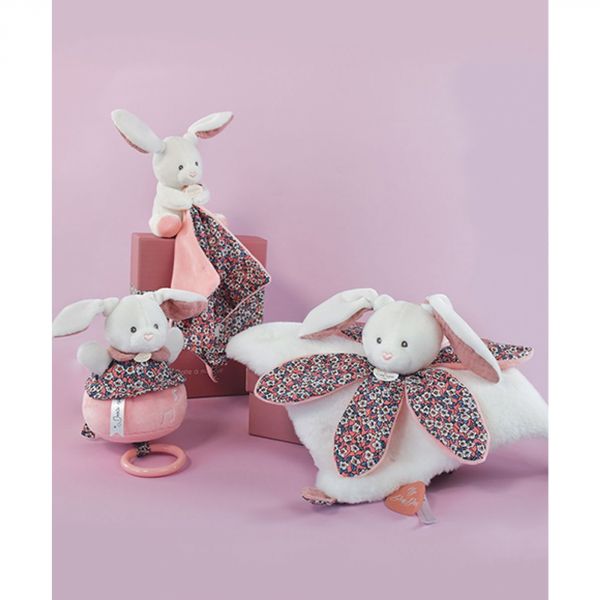 Peluche musicale BOH'AIME Lapin rose