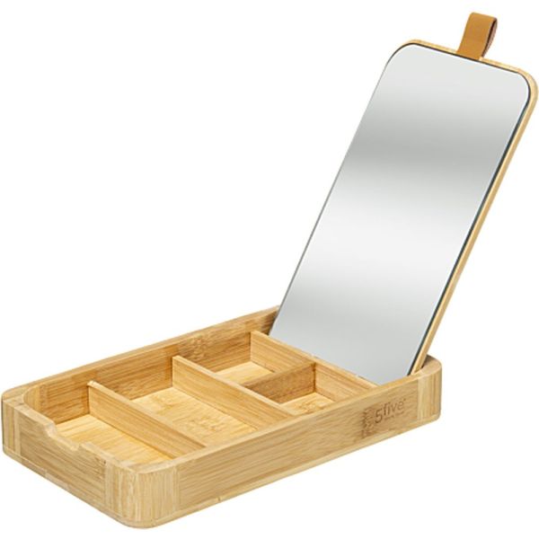 Boîte à bijoux avec miroir Tidy smart bambou