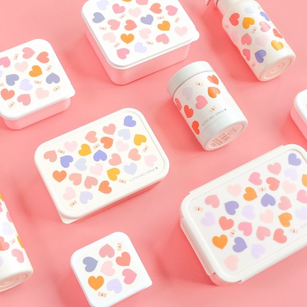 Lot de 4 boîtes à goûter Cœurs