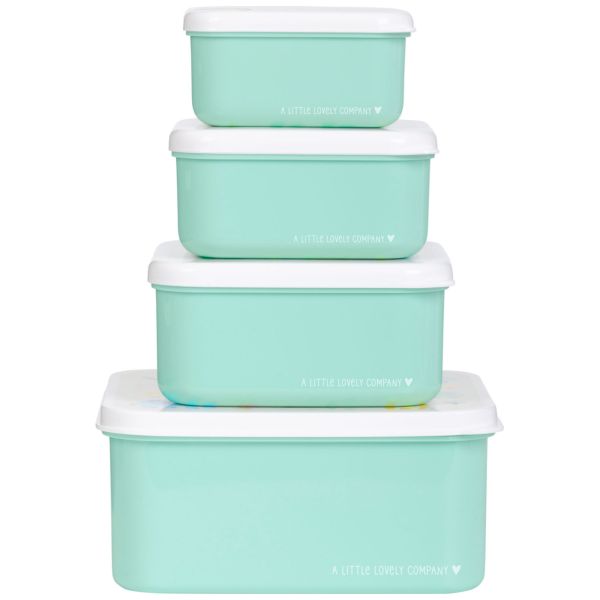 Lot de 4 boîtes à goûter Jungle