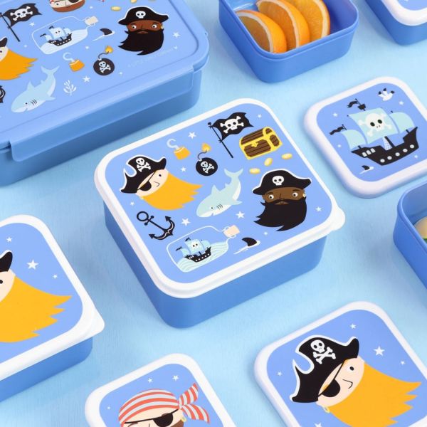 Lot de 4 boîtes à goûter Pirates