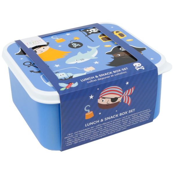 Lot de 4 boîtes à goûter Pirates