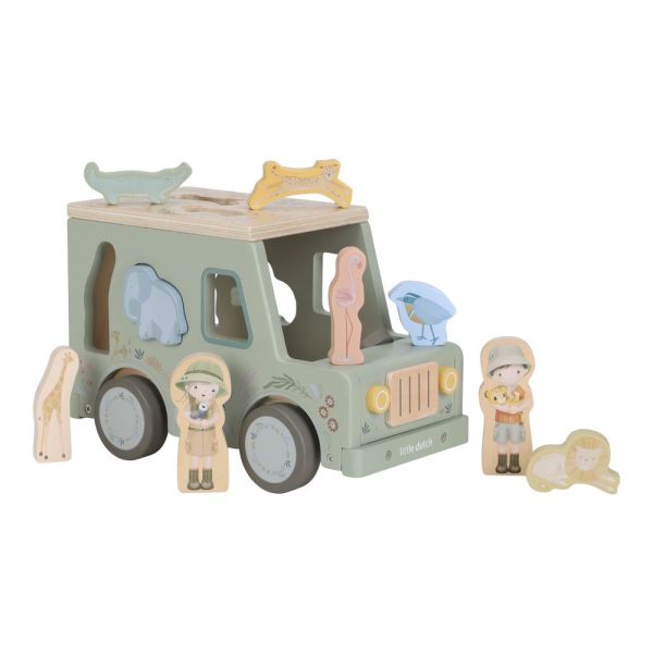 Boîte à formes Voiture de Safari en bois - Safari Friends
