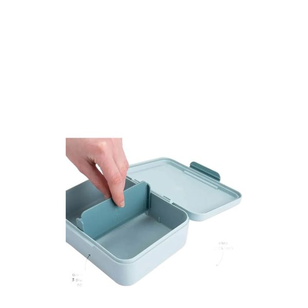 Boîte à goûter avec séparateur Tiny farm Bleu