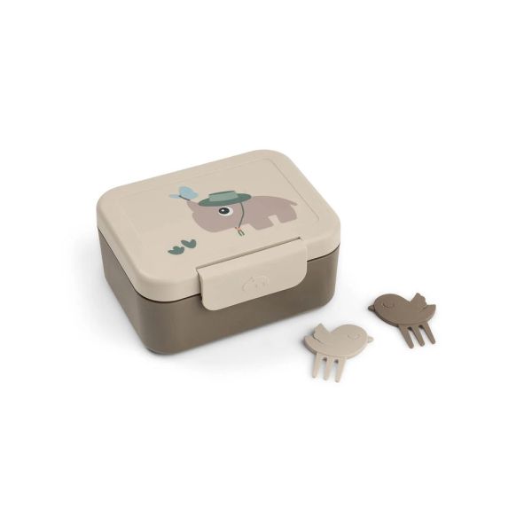 Boîte à goûter avec piques snack Tiny trails Sable