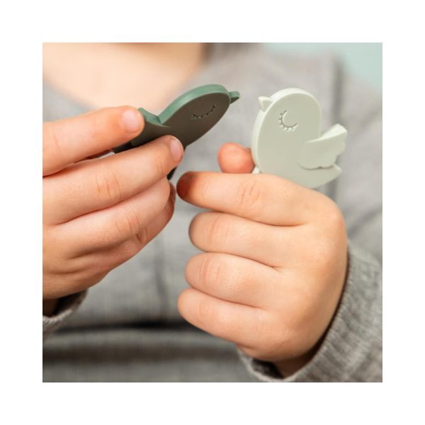Boîte à goûter avec piques snack Tiny trails Vert