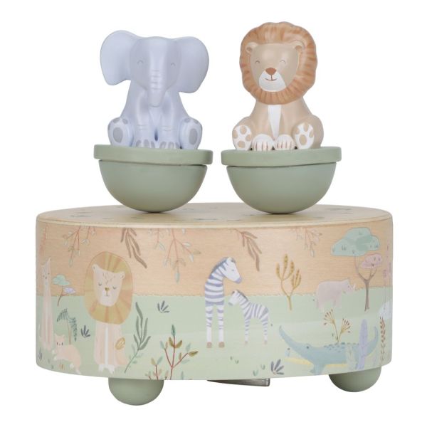 Boîte à musique en bois - Safari Friends