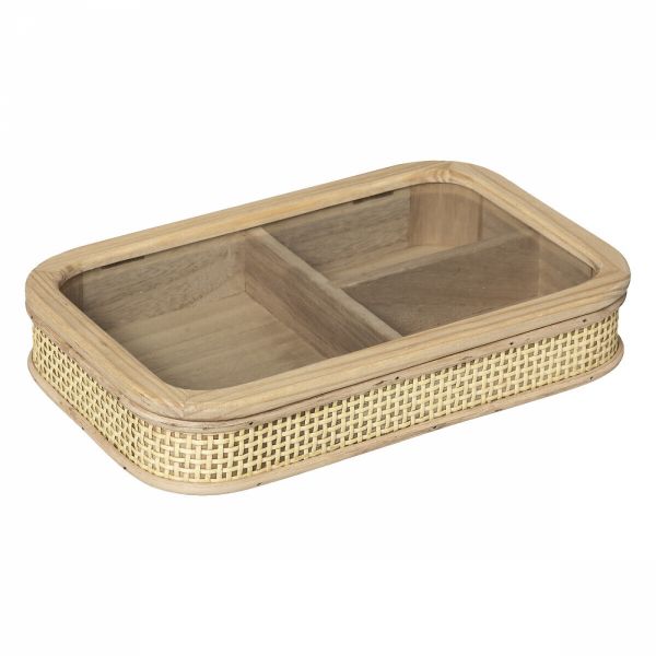 Boîte à bijoux Cannage avec miroir