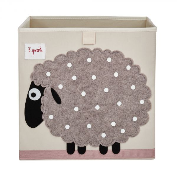 Cube de rangement Mouton 33 x 33 cm