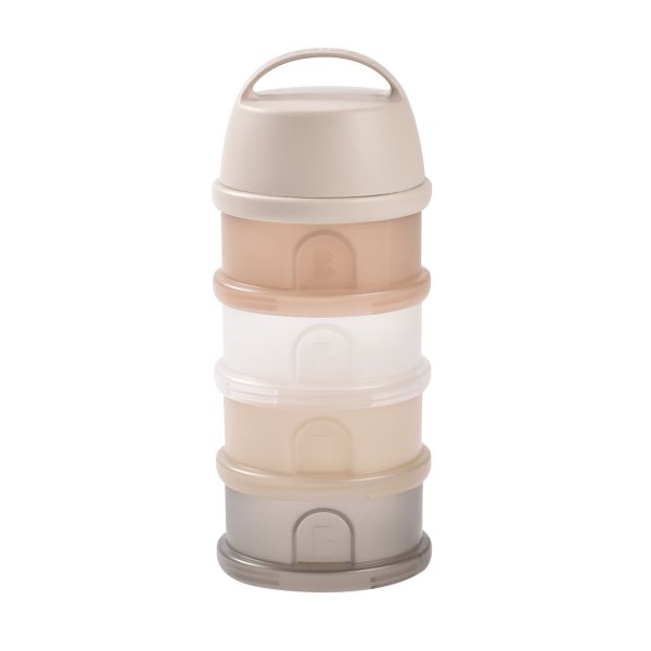 Boîte doseuse de lait empilable 4 compartiments Argile