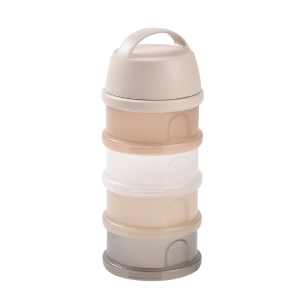 Boîte doseuse de lait empilable 4 compartiments Argile