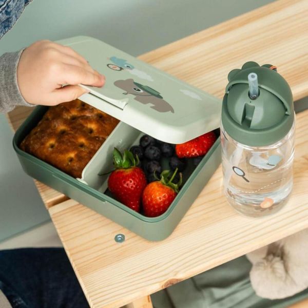 Boîte à goûter avec séparateur Tiny trails Vert