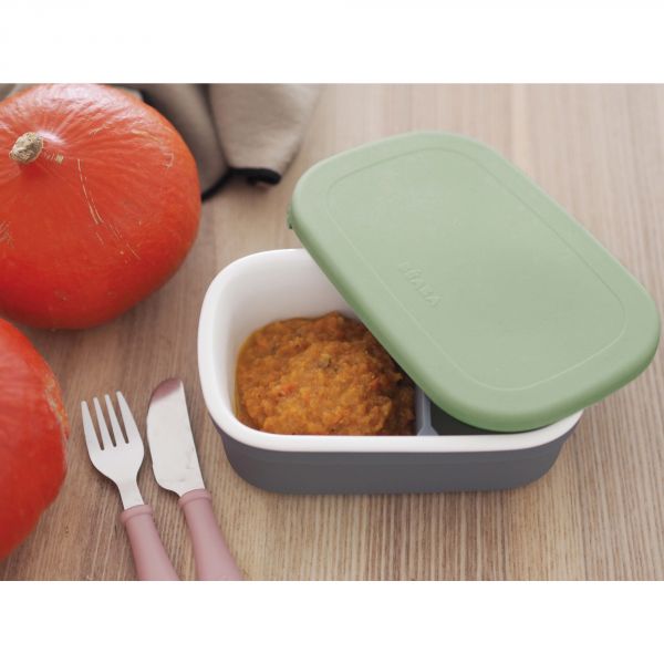 Lunch box céramique Mineral / Vert sauge