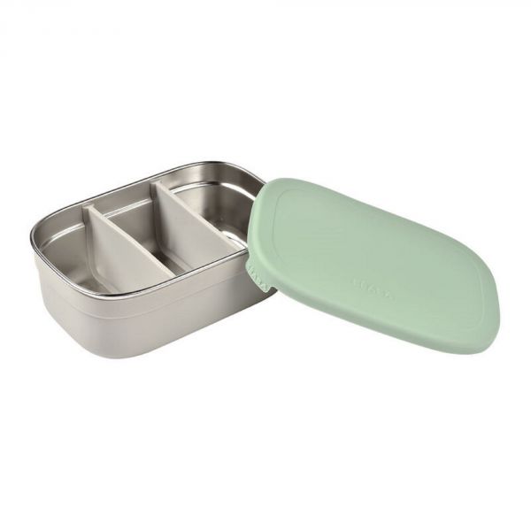 Boîte à goûter inox gris Sage Green