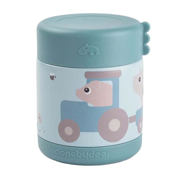 Boîte à repas isotherme Tiny farm Bleu