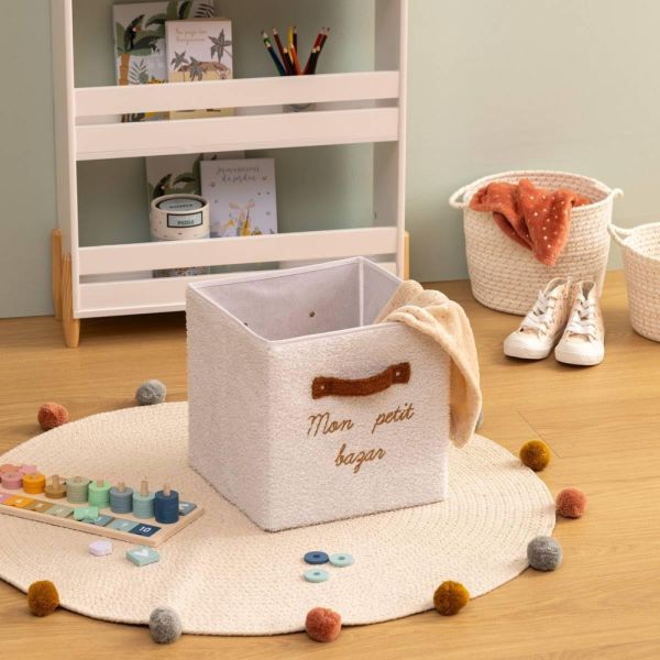 Boîte de rangement Bazar bouclette 29 x 29 cm
