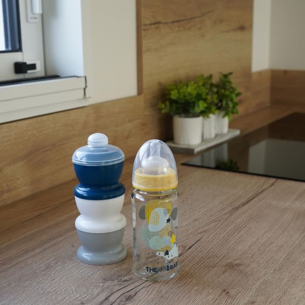 Boite doseuse 3 compartiments Gris charme