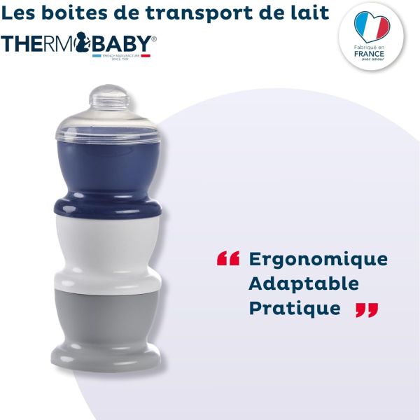 Boite doseuse 3 compartiments Gris charme