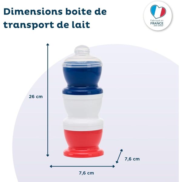 Boite doseuse 3 compartiments Tricolore