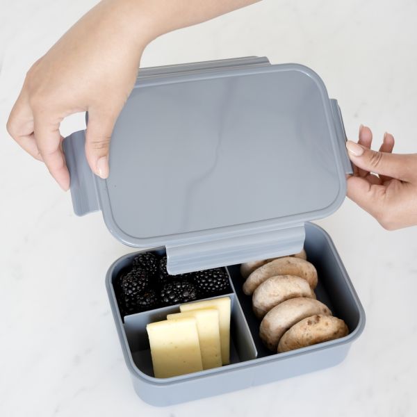 Lunch box en plastique recyclé Bleu