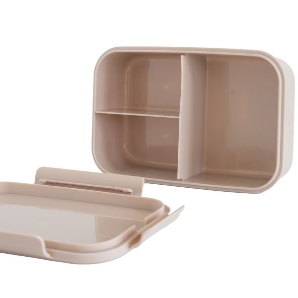 Lunch box en plastique recyclé Taupe Myrtille