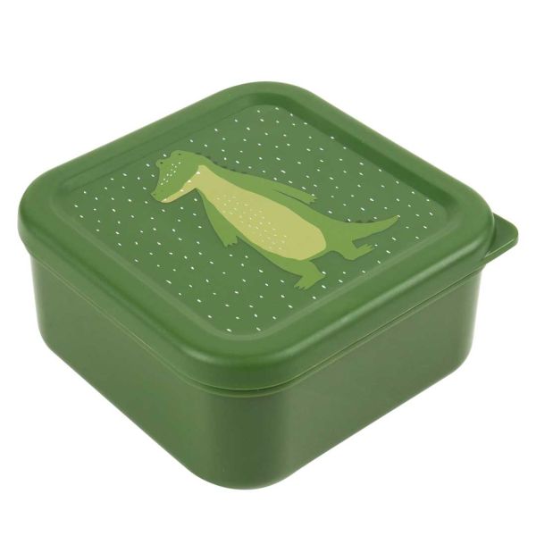 Lot de 3 boîtes à goûter  Carrées - Mr. Alligator