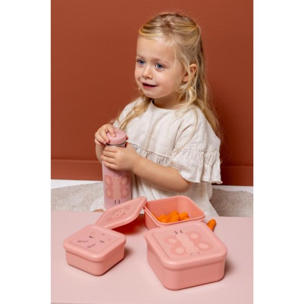 Lot de 3 boîtes à goûter Carrées - Mrs. Butterfly