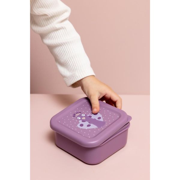 Lot de 3 boîtes à goûter Carrées - Mrs. Peacock